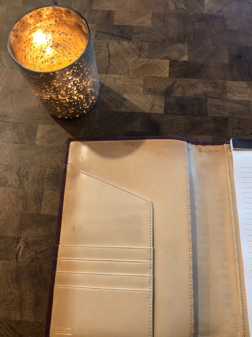 COACH Y2K 5x7 Canvas/Maroon Leather Notepad w/Original Pen - Picture 5 of 5